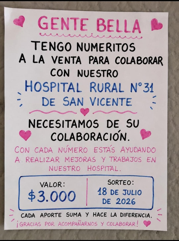 VENTA DEL BONO CONTRIBUCIÓN DEL HOSPITAL RURAL N° 31 DE SAN VICENTE