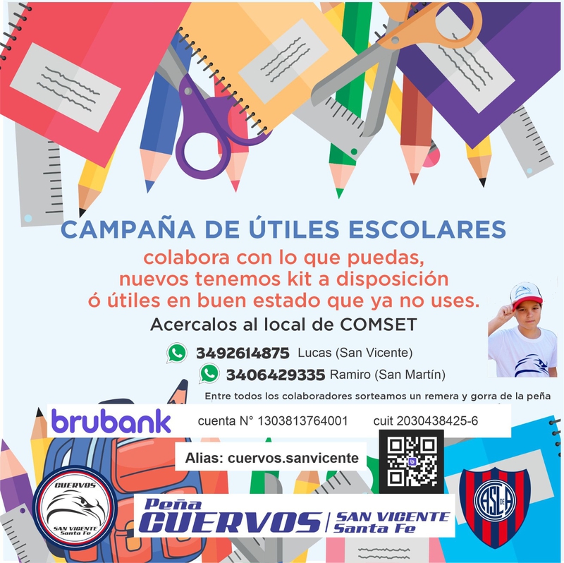 CAMPAÑA SOLIDARIA DE UTILES ESCOLARES