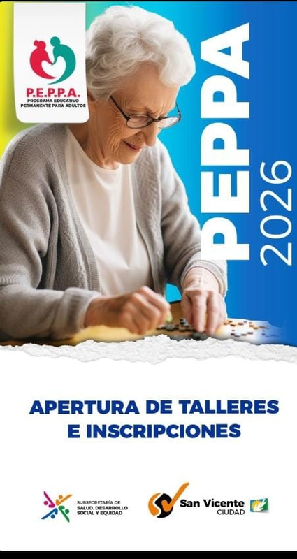 INSCRIPCIONES ABIERTAS DE PEPPA Y DE PAMI EN SAN VICENTE