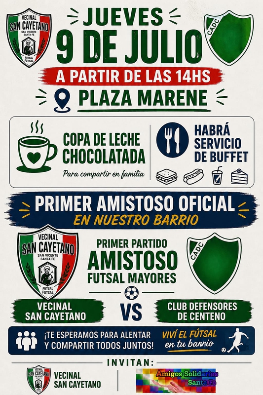 AMISTOSO DE FUTSAL EN VECINAL SAN CAYETANO