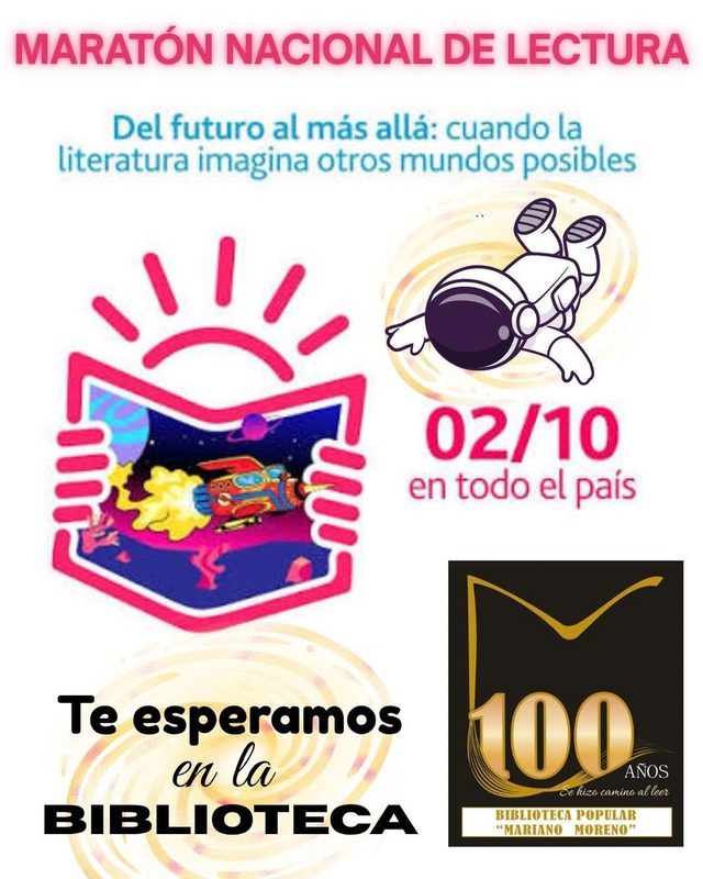 YA LLEGA LA MARATON DE LECTURA EN LA BIBLIOTECA POPULAR MARIANO MORENO