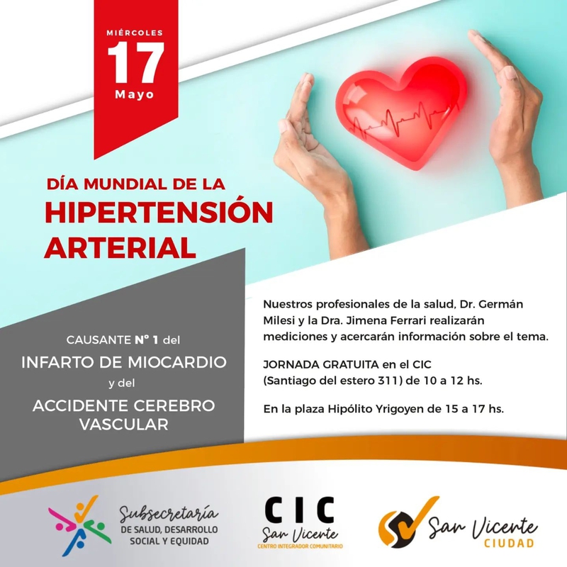 JORNADA GRATUITA PARA PREVENIR LA HIPERTENSIÓN ARTERIAL