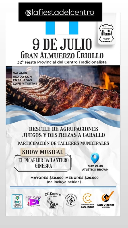 SE VIENE LA GRAN FIESTA PATRIA DEL 9 DE JULO EN SAN VICENTE