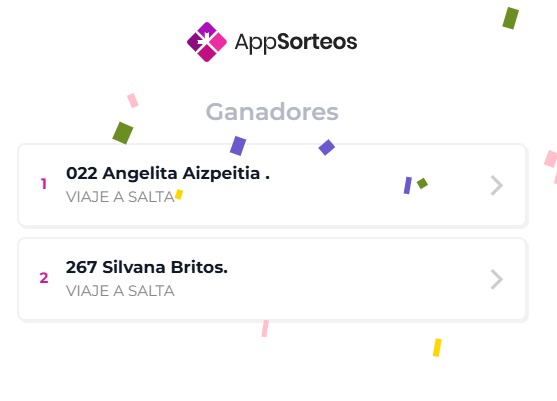 GANADORES DEL VIAJE A SALTA