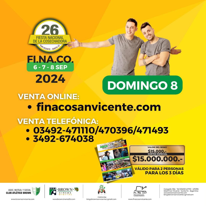 COMENZARON LA VENTA DE PLATEAS PARA LOS ESPECTACULOS DE FINACO