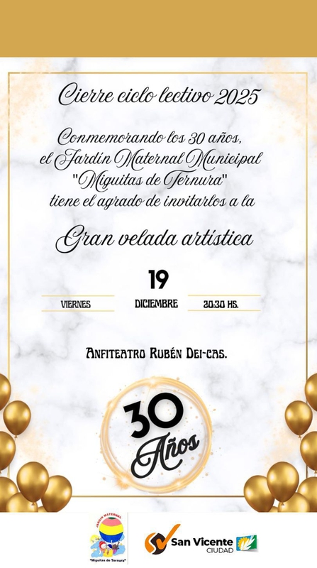 VELADA DE FIN DE AÑO DEL MATERNAL "MIGUITAS DE TERNURA"