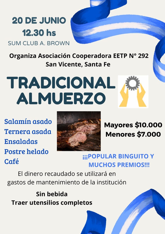 LA TECNICA Y EL TRADICIONAL ALMUERZO PATRIO