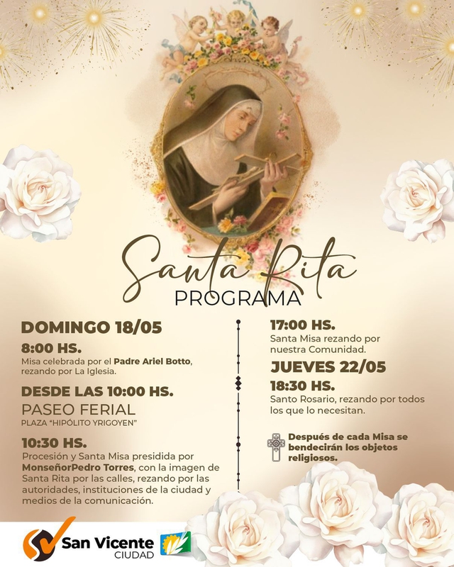 FESTIVIDAD DE SANTA RITA DE CASIA EN SAN VICENTE