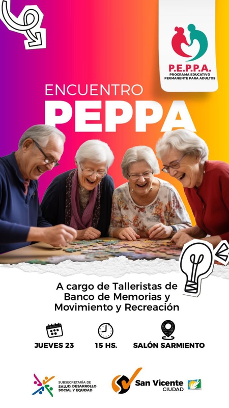 HOY JUEVES ENCUENTRO DE PEPPA EN SAN VICENTE