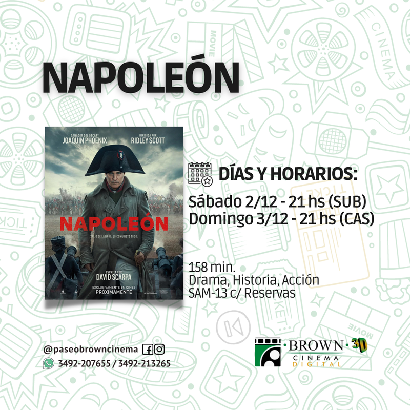 LLEGA NAPOLEÓN A BROWN CINEMA