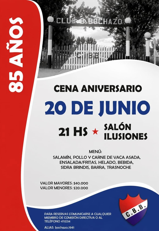CENA ANIVERSARIO DEL CLUB B. BOCHAZO