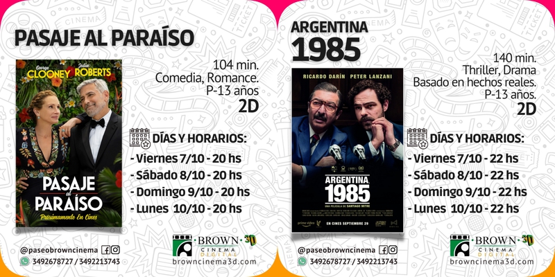 BROWN CINEMA PRESENTA: PASAJE AL PARAISO y la continuidad de ARGENTINA 1985.