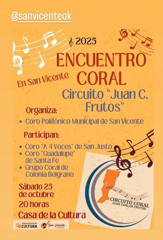 SE VIENE EL ENCUENTRO CORAL EN SAN VICENTE