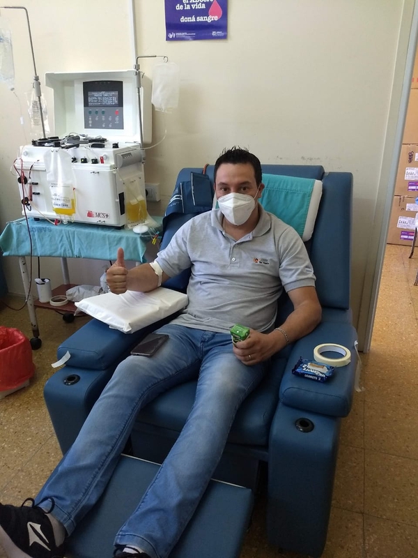 Un Sanvicentino recuperado de Covid-19 fue el primer donante de Plasma del Departamento Castellanos