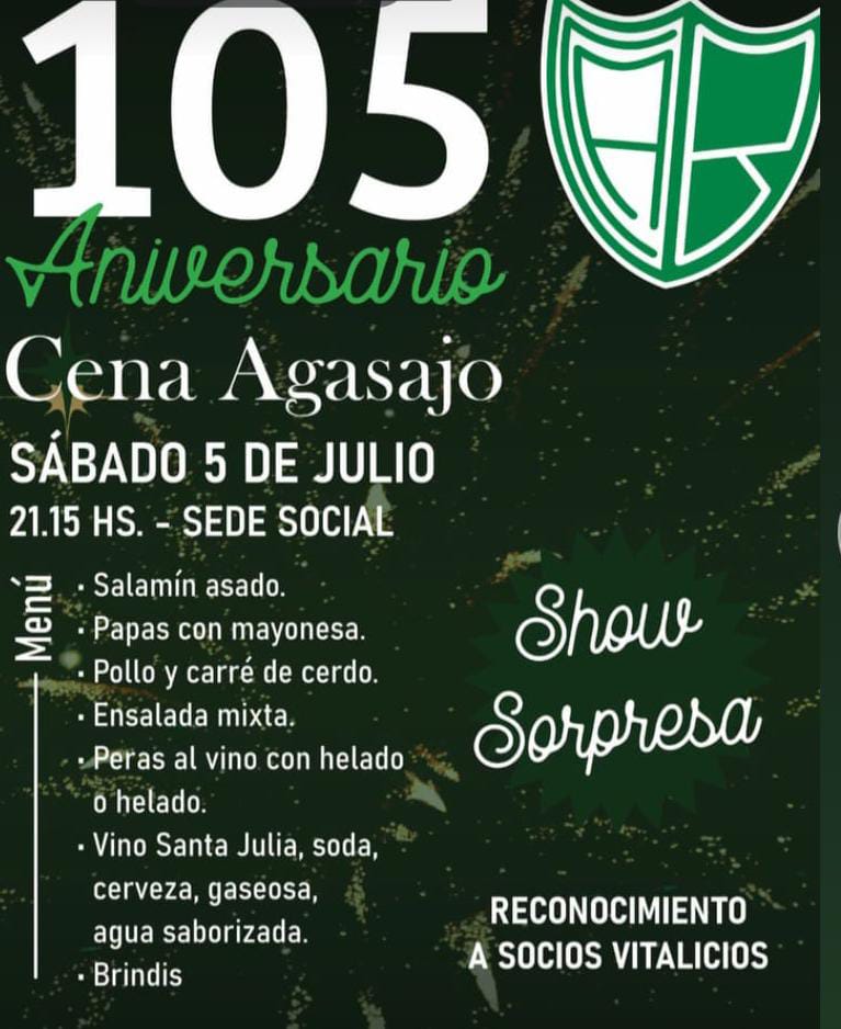 CENA ANIVERSARIO CLUB A. BROWN DE SAN VICENTE
