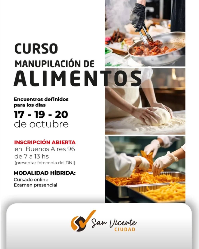 CURSO DE MANIPULACIÓN DE ALIMENTOS