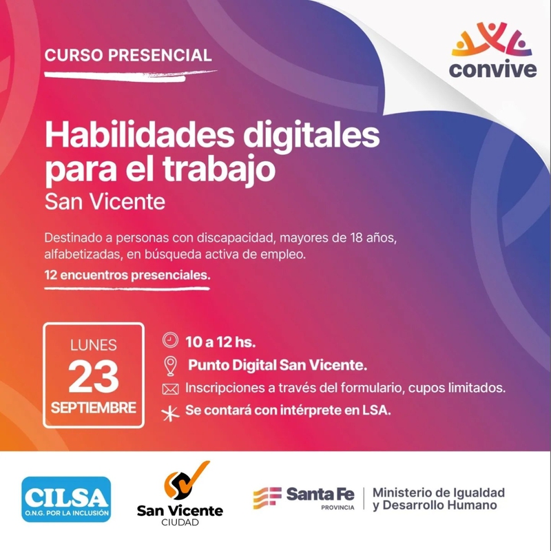 HABILIDADES DIGITALES PARA EL TRABAJO: DESTINADO A PERSONAS CON DISCAPACIDAD ⁣