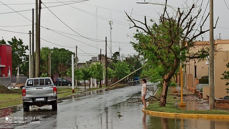 Fuerte temporal provocó destrozos en Colonia San Bartolomé