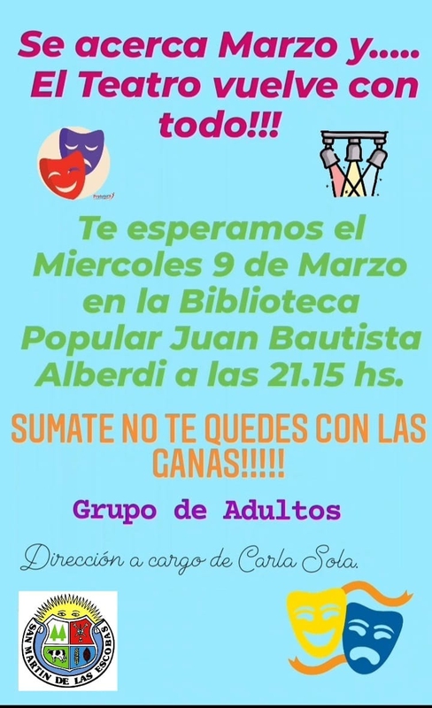 GRUPO DE TEATRO SUEÑOS DEL ALMA: ASAMBLEA GENERAL ORDINARIA