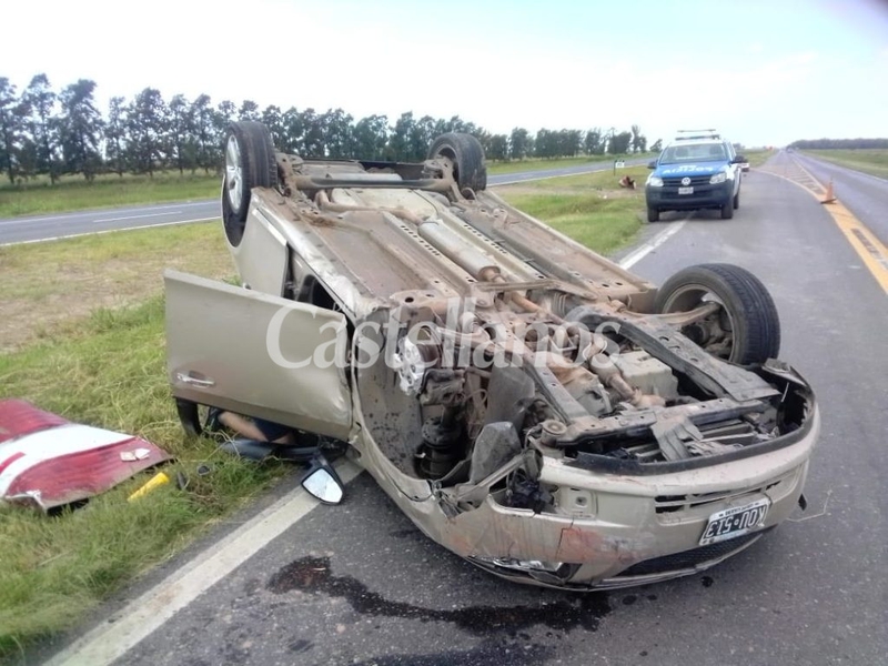 Joven sanvicentino, volcó en la Ruta N° 34.